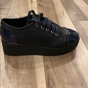 Creeper Navy Blue Platform Sneaker
